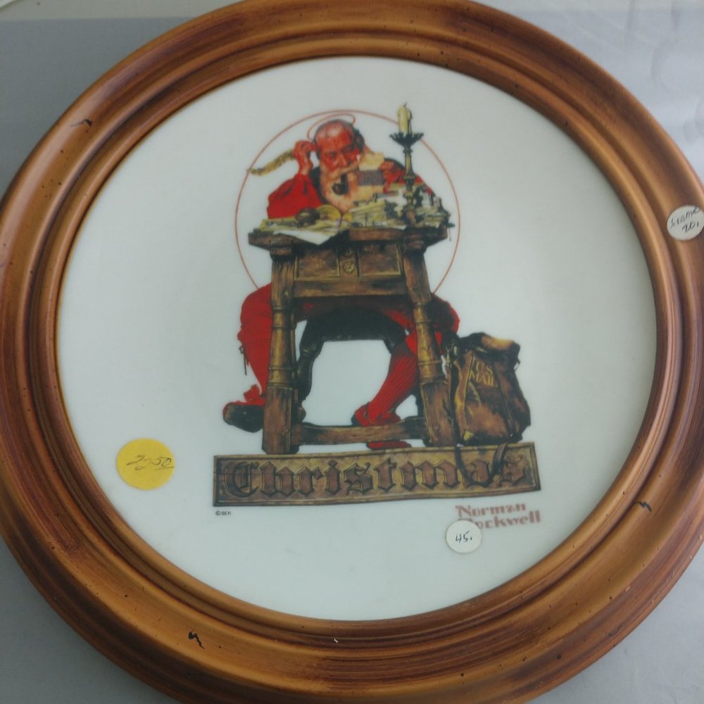 Norman Rockwell 1980 Letters to Santa Plate